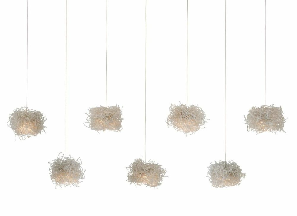 Birds Nest Rectangular 7 Light Multi Drop Pendant  |   Pendants Lighting Pendants